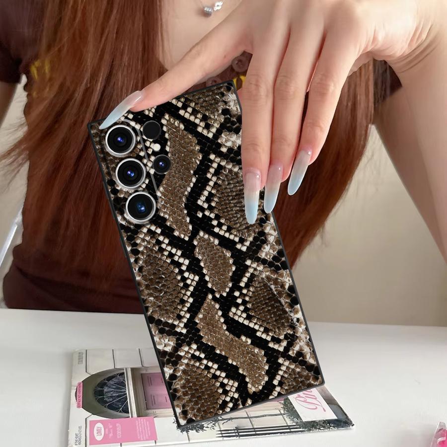 Snake Skin Pattern Funda Phone - Tablet S9 Fe Accessories ulasan dan harga