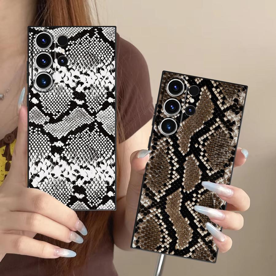 Snake Skin Pattern Funda Phone - Tablet S9 Fe Accessories ulasan dan harga