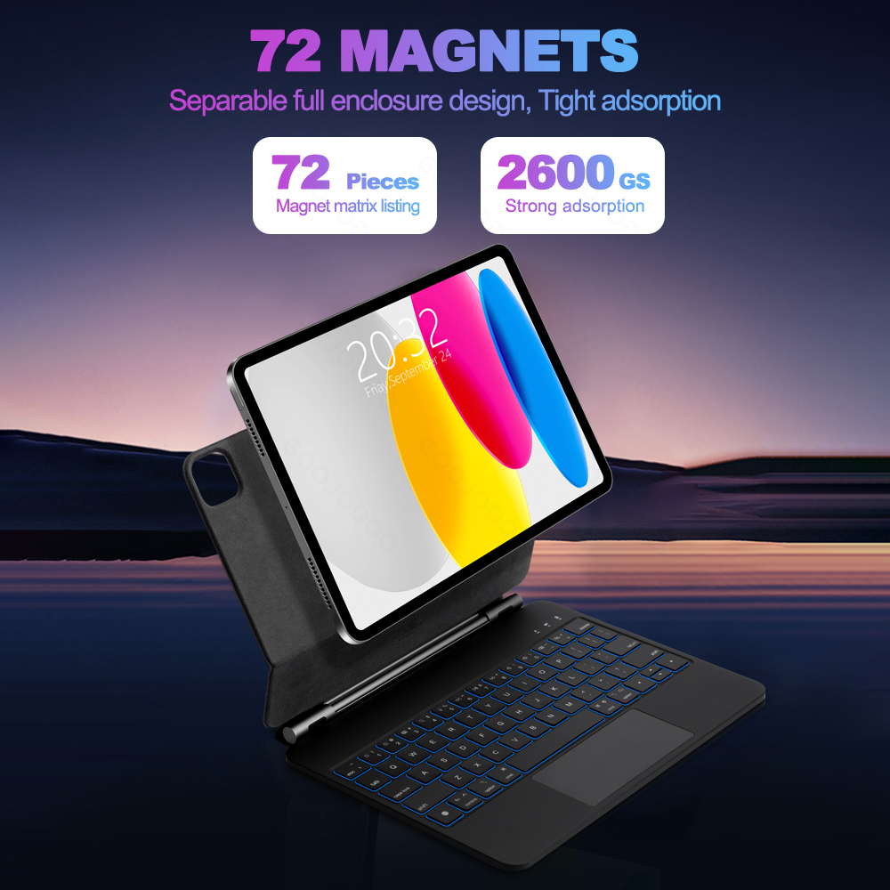 GOOJODOQ Magic Keyboard for iP - Ipad Cover Folio ulasan dan harga