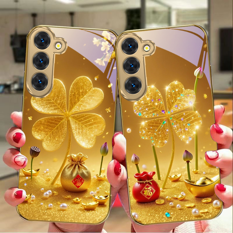 A huge golden clover For Samsu - Tablet S9 Fe Accessories ulasan dan harga