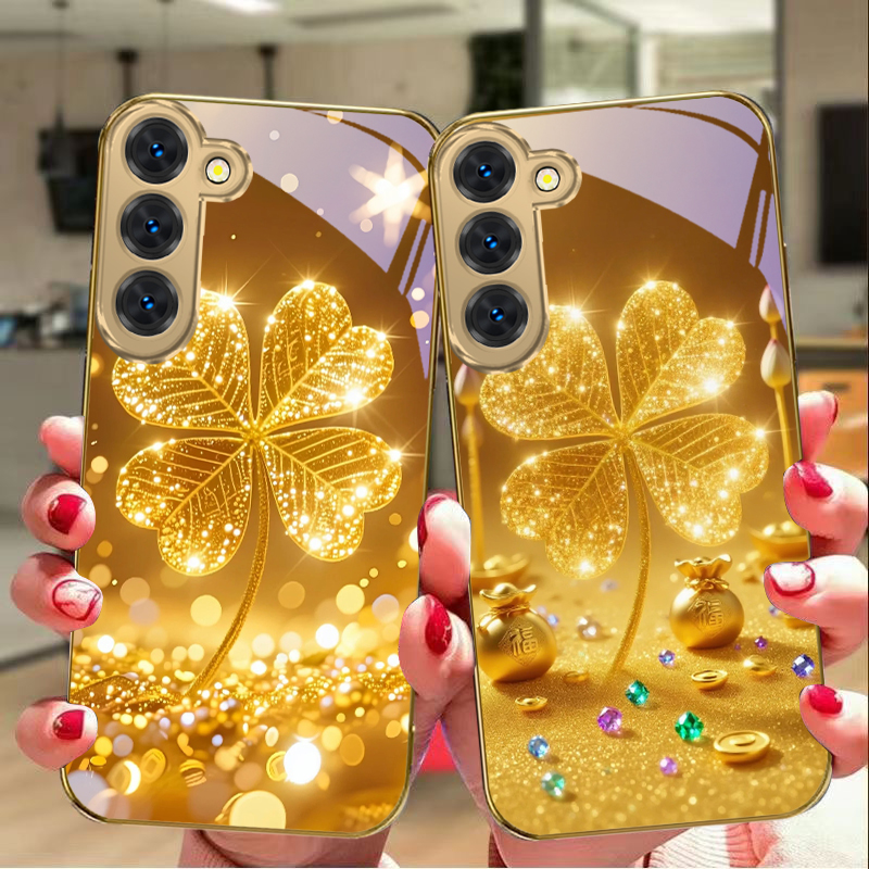A huge golden clover For Samsu - Tablet S9 Fe Accessories ulasan dan harga