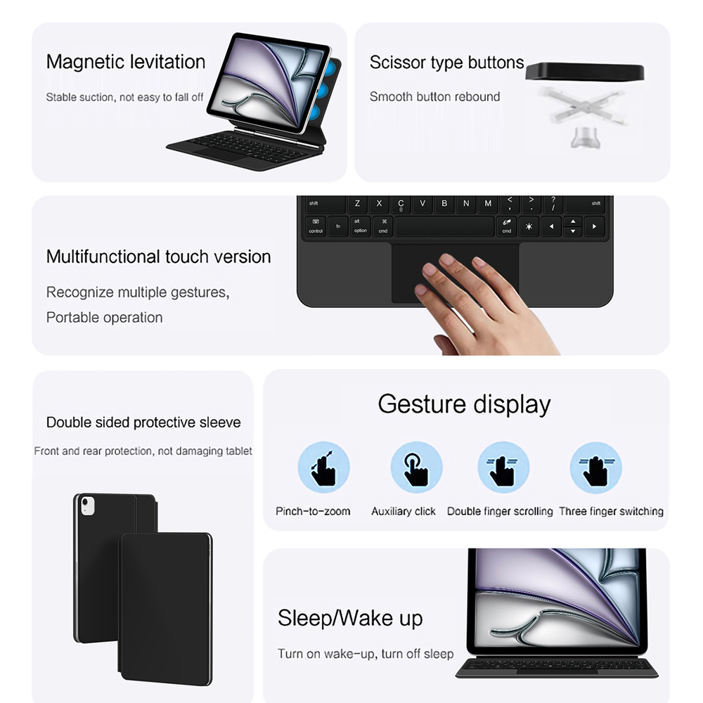 Magic Keyboard Case for iPad A - Ipad Cover Folio ulasan dan harga