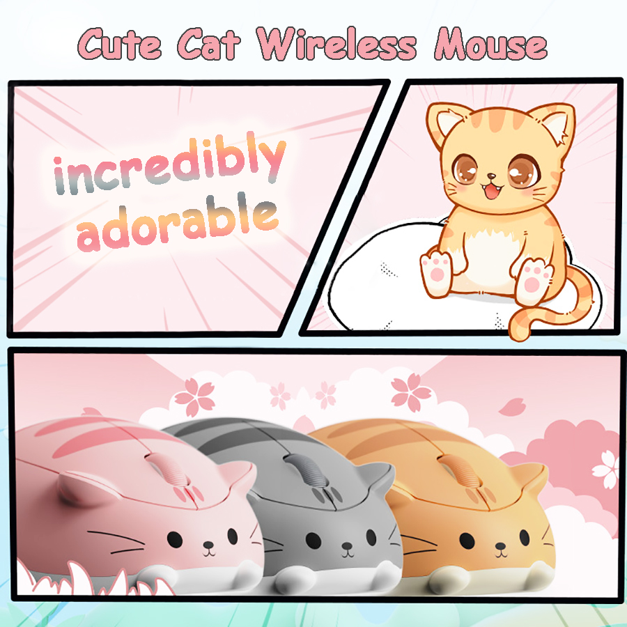 Cute Cat 2.4G Wireless Mouse C - Kids Tablet With Accessories ulasan dan harga