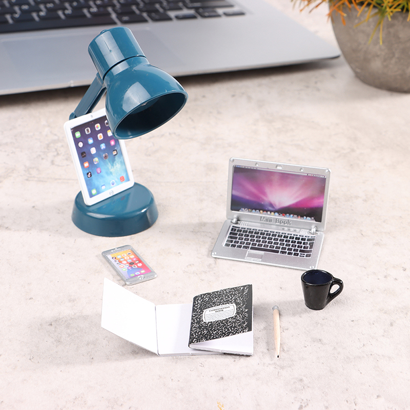 1:12 Dollhouse Miniature Lapto - Kids Tablet With Accessories ulasan dan harga